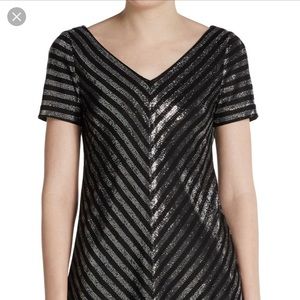 Chevron Metallic Blouse - Nanette Lepore